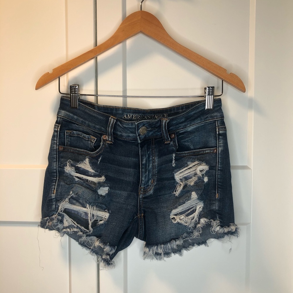 American Eagle midi jean short